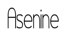 Asenine font