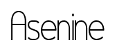 Asenine font