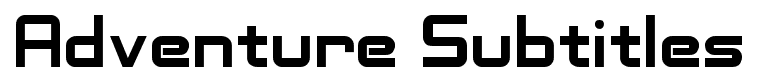 Adventure Subtitles font