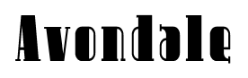 Avondale font