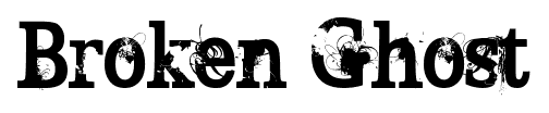 Broken Ghost font
