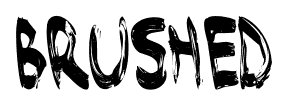 Brushed font