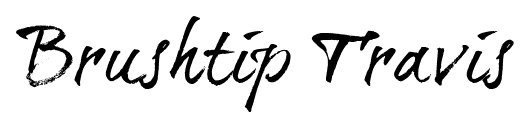 Brushtip Travis font