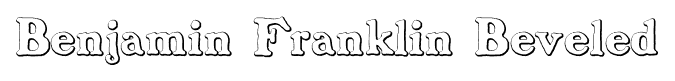 Benjamin Franklin Beveled font