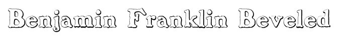 Benjamin Franklin Beveled font