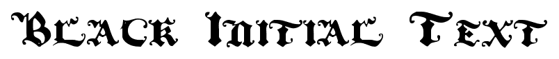 Black Initial Text font