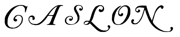 Caslon font
