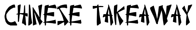 Chinese Takeaway font