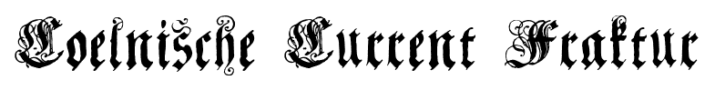 Coelnische Current Fraktur font