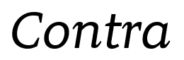 Contra font