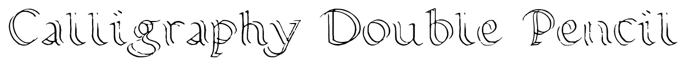 Calligraphy Double Pencil font