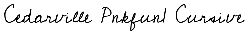 Cedarville Pnkfun1 Cursive font