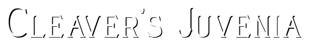 Cleaver’s Juvenia font