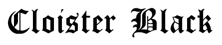 Cloister Black font