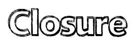 Closure font
