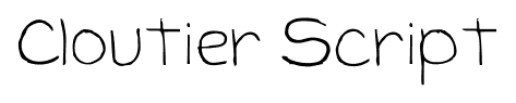 Cloutier Script font