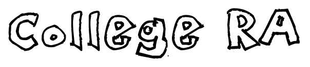 College RA font