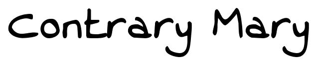 Contrary Mary font