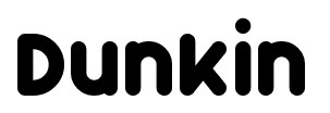 Dunkin font