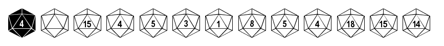 Duodecahedron font