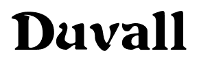 Duvall font
