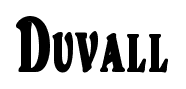 Duvall font
