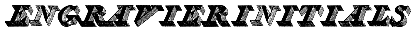 ENGRAVIER INITIALS font