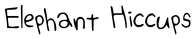 Elephant Hiccups font