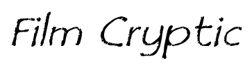 Film Cryptic font