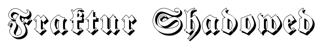 Fraktur Shadowed font