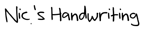 Nic’s Handwriting font