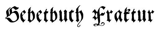 Gebetbuch Fraktur font