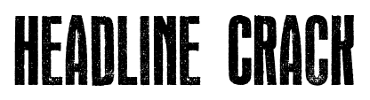 Headline Crack font