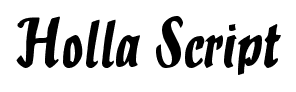 Holla Script font