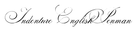 Indenture English Penman font