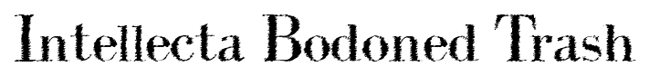 Intellecta Bodoned Trash font