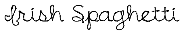 Irish Spaghetti font