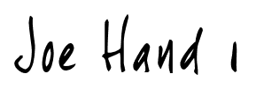 Joe Hand 1 font