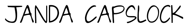 Janda Capslock font