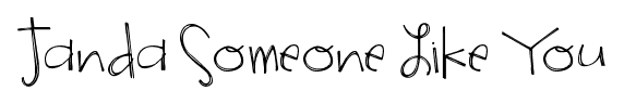 Janda Someone Like You font
