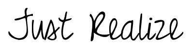 Just Realize font