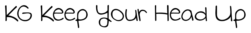 KG Keep Your Head Up font