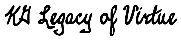KG Legacy of Virtue font