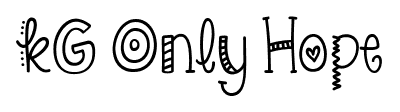 KG Only Hope font