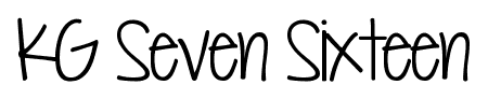 KG Seven Sixteen font