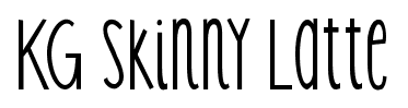KG Skinny Latte font