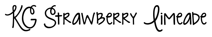 KG Strawberry Limeade font