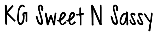 KG Sweet N Sassy font