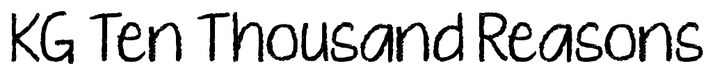 KG Ten Thousand Reasons font