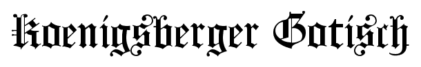 Koenigsberger Gotisch font